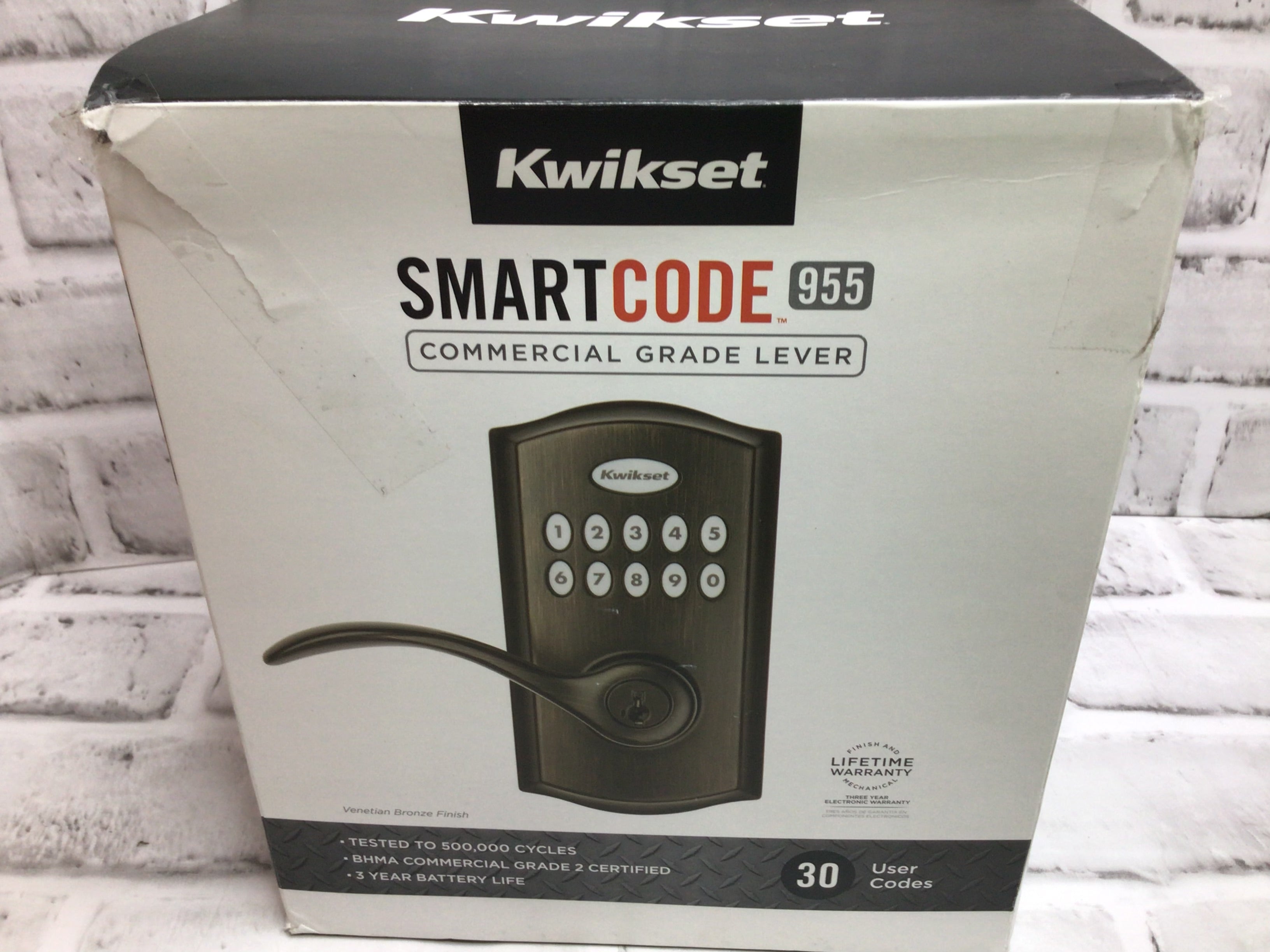 Kwikset 955 SmartCode Electronic Lever Door Lock Venetian Bronze (8080397959406)